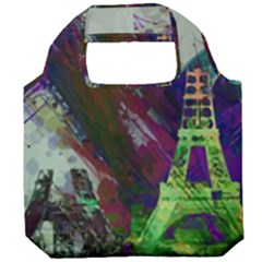 Eiffel Tower Paris France Europe Foldable Grocery Recycle Bag by Wegoenart