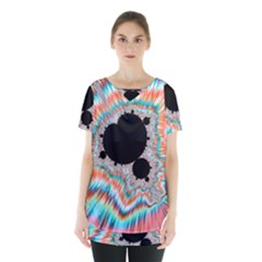 Fractal Abstract Background Skirt Hem Sports Top by Wegoenart