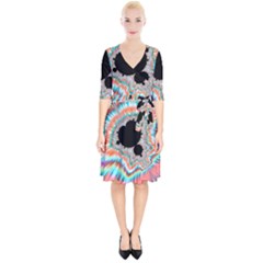 Fractal Abstract Background Wrap Up Cocktail Dress by Wegoenart