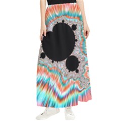 Fractal Abstract Background Maxi Chiffon Skirt by Wegoenart