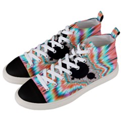 Fractal Abstract Background Men s Mid-top Canvas Sneakers by Wegoenart