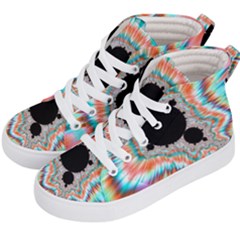 Fractal Abstract Background Kids  Hi-top Skate Sneakers by Wegoenart