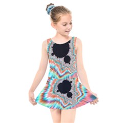 Fractal Abstract Background Kids  Skater Dress Swimsuit by Wegoenart