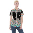 Fractal Abstract Background Women s Short Sleeve Pocket Shirt View1