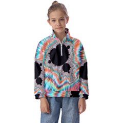 Fractal Abstract Background Kids  Half Zip Hoodie by Wegoenart