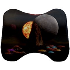 Eye Of Sauron Space Mushroom Moon Head Support Cushion by Wegoenart