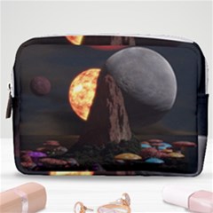 Eye Of Sauron Space Mushroom Moon Make Up Pouch (medium) by Wegoenart