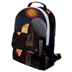 Eye Of Sauron Space Mushroom Moon Flap Pocket Backpack (small)