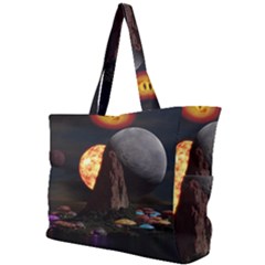 Eye Of Sauron Space Mushroom Moon Simple Shoulder Bag by Wegoenart