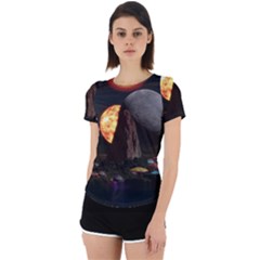 Eye Of Sauron Space Mushroom Moon Back Cut Out Sport Tee by Wegoenart