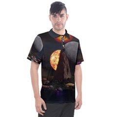 Eye Of Sauron Space Mushroom Moon Men s Polo Tee by Wegoenart