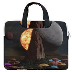 Eye Of Sauron Space Mushroom Moon Macbook Pro 13  Double Pocket Laptop Bag by Wegoenart