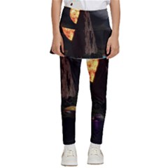 Eye Of Sauron Space Mushroom Moon Kids  Skirted Pants by Wegoenart