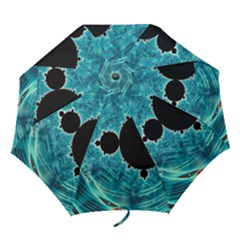 Mandelbrot Apple Fractal Abstract Folding Umbrellas by Wegoenart