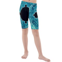 Mandelbrot Apple Fractal Abstract Kids  Mid Length Swim Shorts by Wegoenart