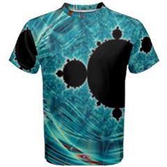 Mandelbrot Apple Fractal Abstract Men s Cotton Tee by Wegoenart