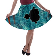 Mandelbrot Apple Fractal Abstract A-line Skater Skirt by Wegoenart