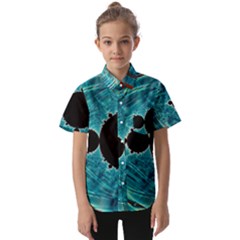 Mandelbrot Apple Fractal Abstract Kids  Short Sleeve Shirt by Wegoenart