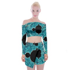 Mandelbrot Apple Fractal Abstract Off Shoulder Top With Mini Skirt Set by Wegoenart