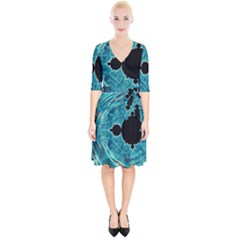 Mandelbrot Apple Fractal Abstract Wrap Up Cocktail Dress by Wegoenart