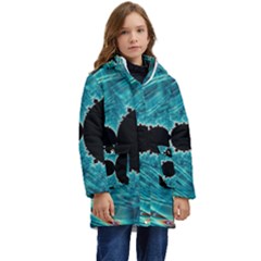 Mandelbrot Apple Fractal Abstract Kid s Hooded Longline Puffer Jacket