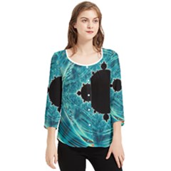 Mandelbrot Apple Fractal Abstract Chiffon Quarter Sleeve Blouse by Wegoenart