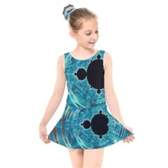 Mandelbrot Apple Fractal Abstract Kids  Skater Dress Swimsuit by Wegoenart