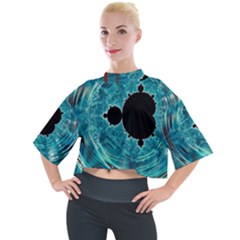 Mandelbrot Apple Fractal Abstract Mock Neck Tee by Wegoenart