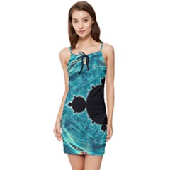 Mandelbrot Apple Fractal Abstract Summer Tie Front Dress by Wegoenart