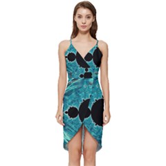 Mandelbrot Apple Fractal Abstract Wrap Frill Dress