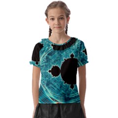 Mandelbrot Apple Fractal Abstract Kids  Frill Chiffon Blouse by Wegoenart