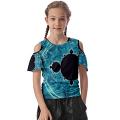 Mandelbrot Apple Fractal Abstract Kids  Butterfly Cutout Tee by Wegoenart