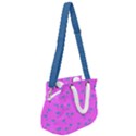 Pink and blue, cute dolphins pattern, animals theme Rope Handles Shoulder Strap Bag View2