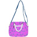 Pink and blue, cute dolphins pattern, animals theme Rope Handles Shoulder Strap Bag View3