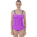 Pink and blue, cute dolphins pattern, animals theme Twist Front Tankini Set View1