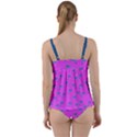 Pink and blue, cute dolphins pattern, animals theme Twist Front Tankini Set View2