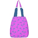 Pink and blue, cute dolphins pattern, animals theme Center Zip Backpack View1