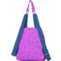 Pink and blue, cute dolphins pattern, animals theme Center Zip Backpack View2