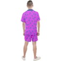 Pink and blue, cute dolphins pattern, animals theme Men s Mesh Tee and Shorts Set View2