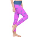 Pink and blue, cute dolphins pattern, animals theme Lightweight Velour Classic Yoga Leggings View4