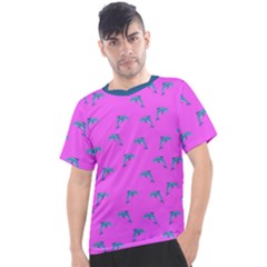 Pink And Blue, Cute Dolphins Pattern, Animals Theme Men s Sport Top by Casemiro