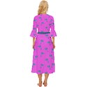 Pink and blue, cute dolphins pattern, animals theme Midsummer Wrap Dress View4