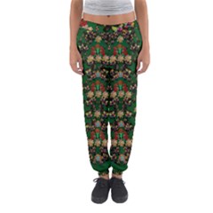 Ganesh Elephant Art With Waterlilies Women s Jogger Sweatpants by pepitasart