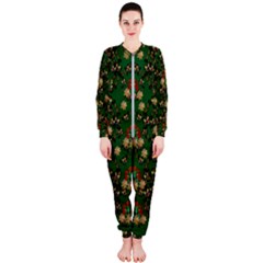 Ganesh Elephant Art With Waterlilies Onepiece Jumpsuit (ladies)