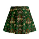 Ganesh Elephant Art With Waterlilies Mini Flare Skirt View1