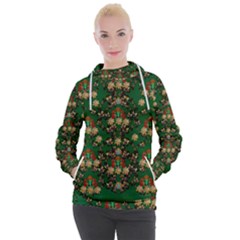 Ganesh Elephant Art With Waterlilies Women s Hooded Pullover by pepitasart