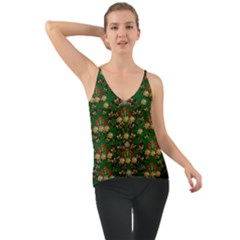 Ganesh Elephant Art With Waterlilies Chiffon Cami by pepitasart