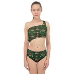 Ganesh Elephant Art With Waterlilies Spliced Up Two Piece Swimsuit by pepitasart