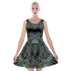 Abstract Art Fractal Artwork Velvet Skater Dress