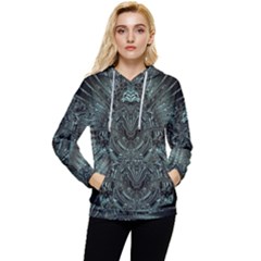 Abstract Art Fractal Artwork Women s Lightweight Drawstring Hoodie